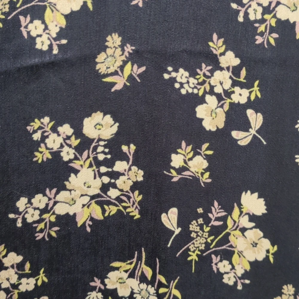 Kenzie x Francesca's Collections navy satin floral lace slip midi dress - Picture 13 of 13